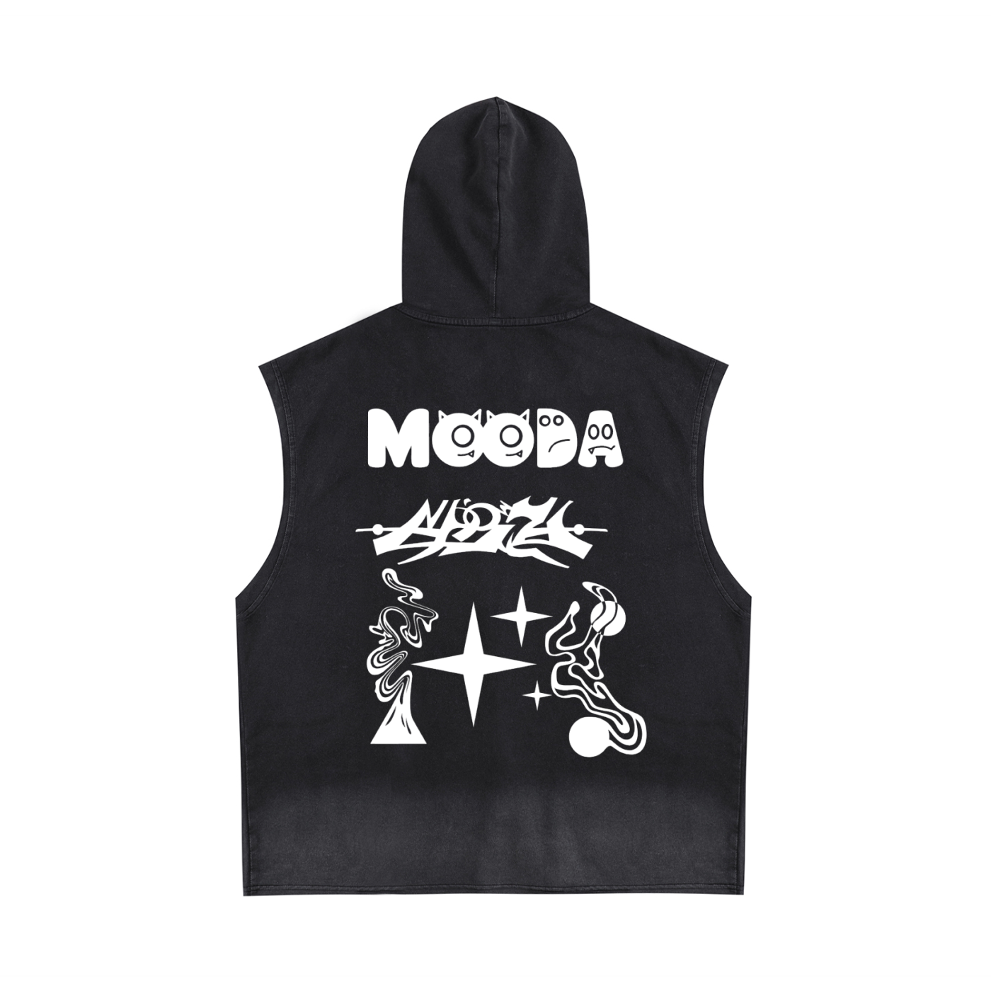 Vintage Washed Zip-Up Hooded Tank Top