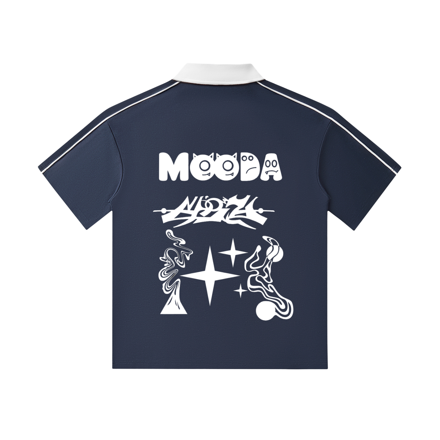 Mooda Contrast Collar Short-Sleeve Polo Shirt