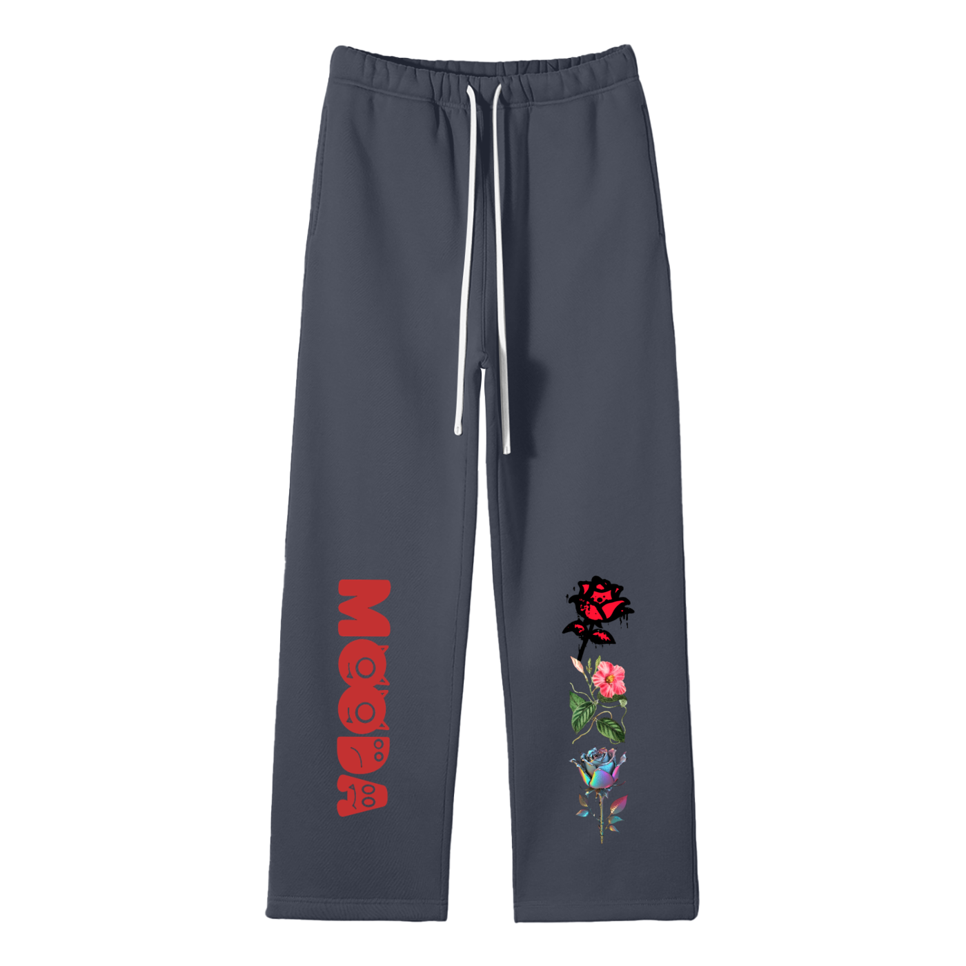 Mooda Unisex Solid Color Fleece Straight Leg Pants