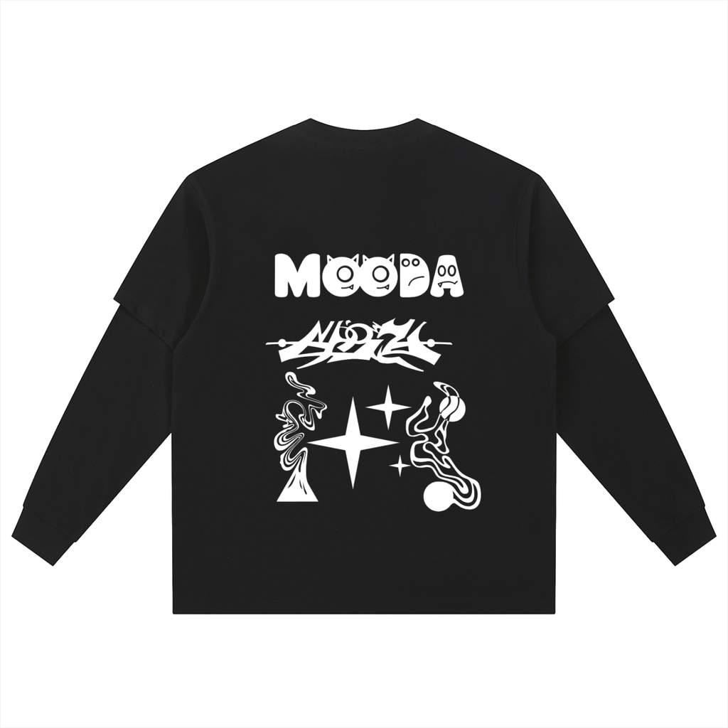 Layered Long Sleeve Oversized Tee