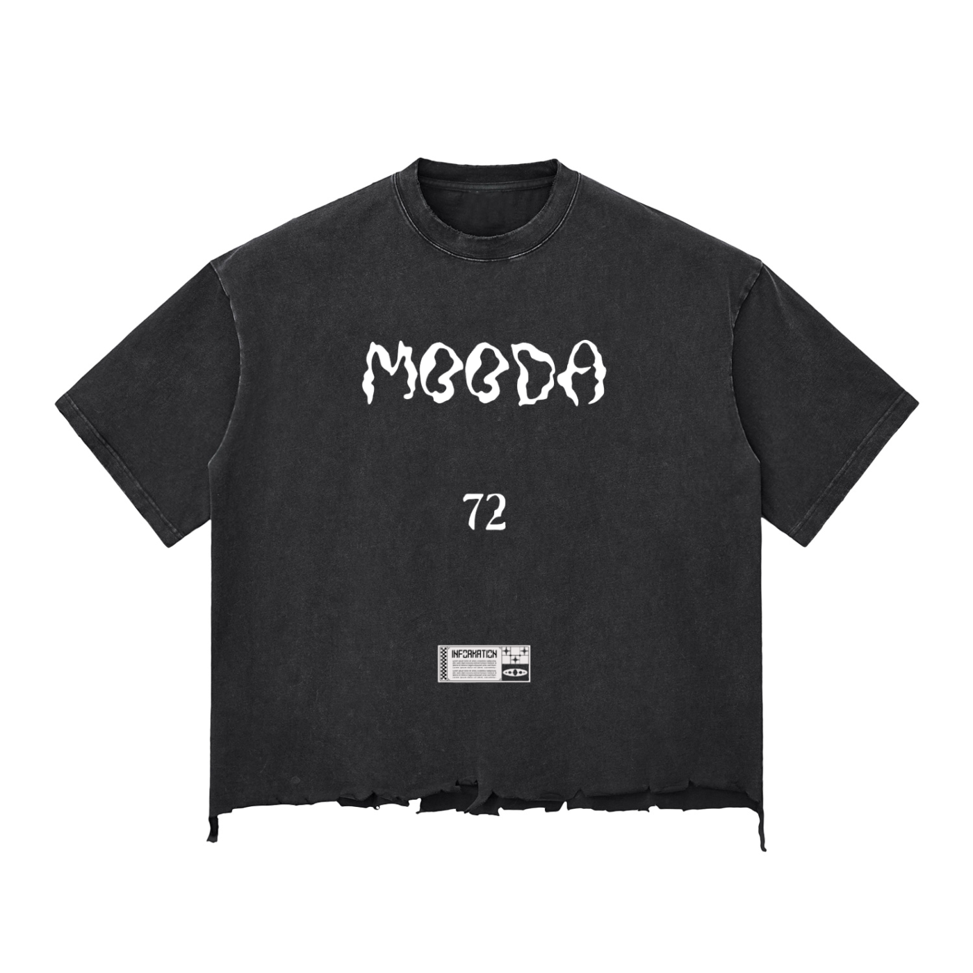 Snow Wash Raw-Hem Boxy T-shirt