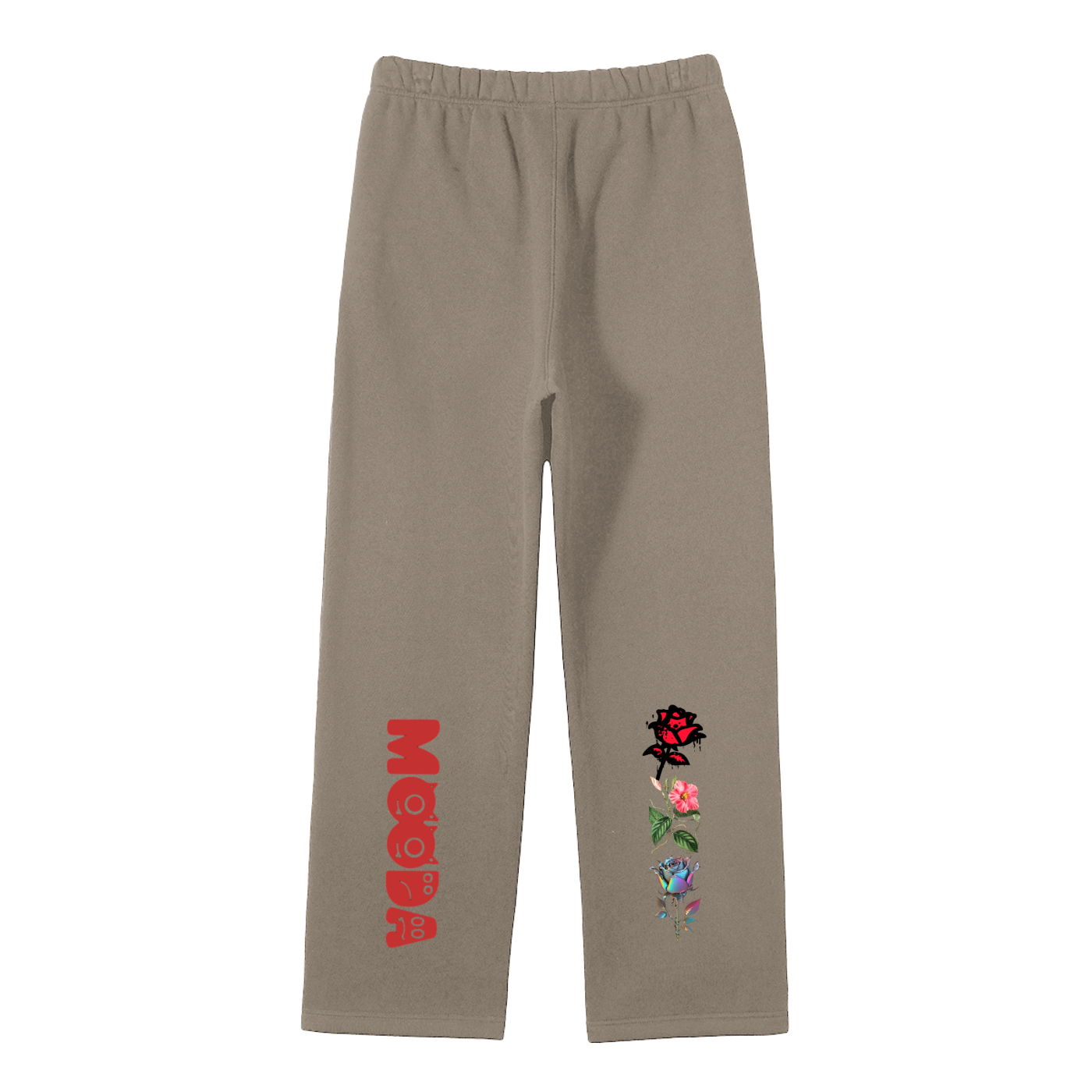 Mooda Unisex Solid Color Fleece Straight Leg Pants