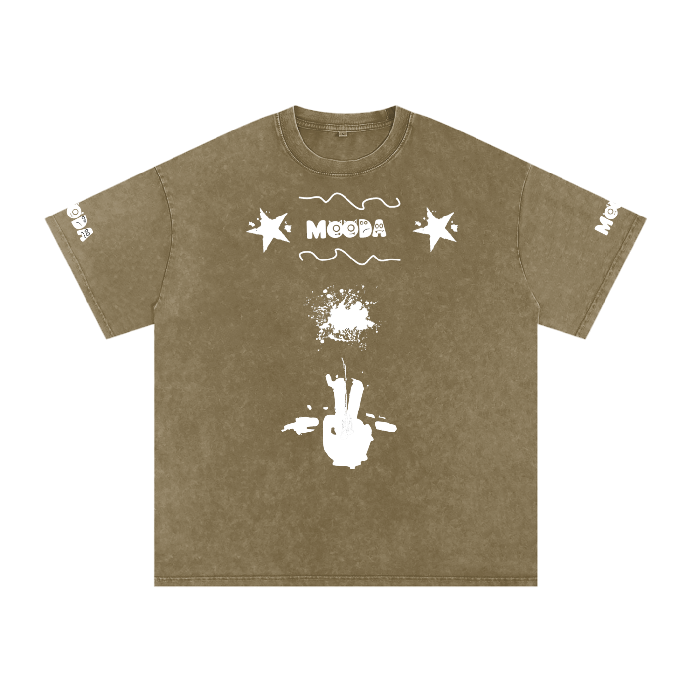 Mooda Snow Washed Oversized Cotton T-Shirt