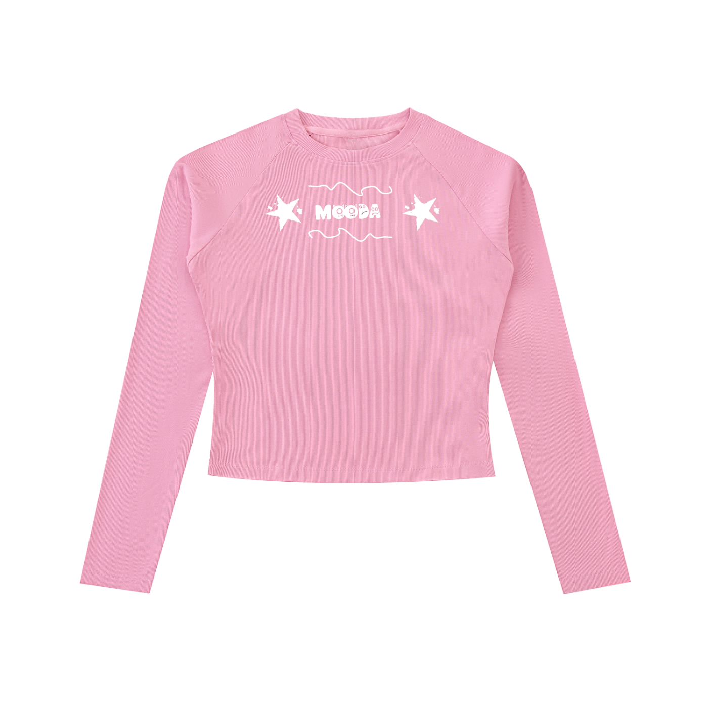 Mooda Dyed Washed Raglan Long Sleeve Slim T-Shirt