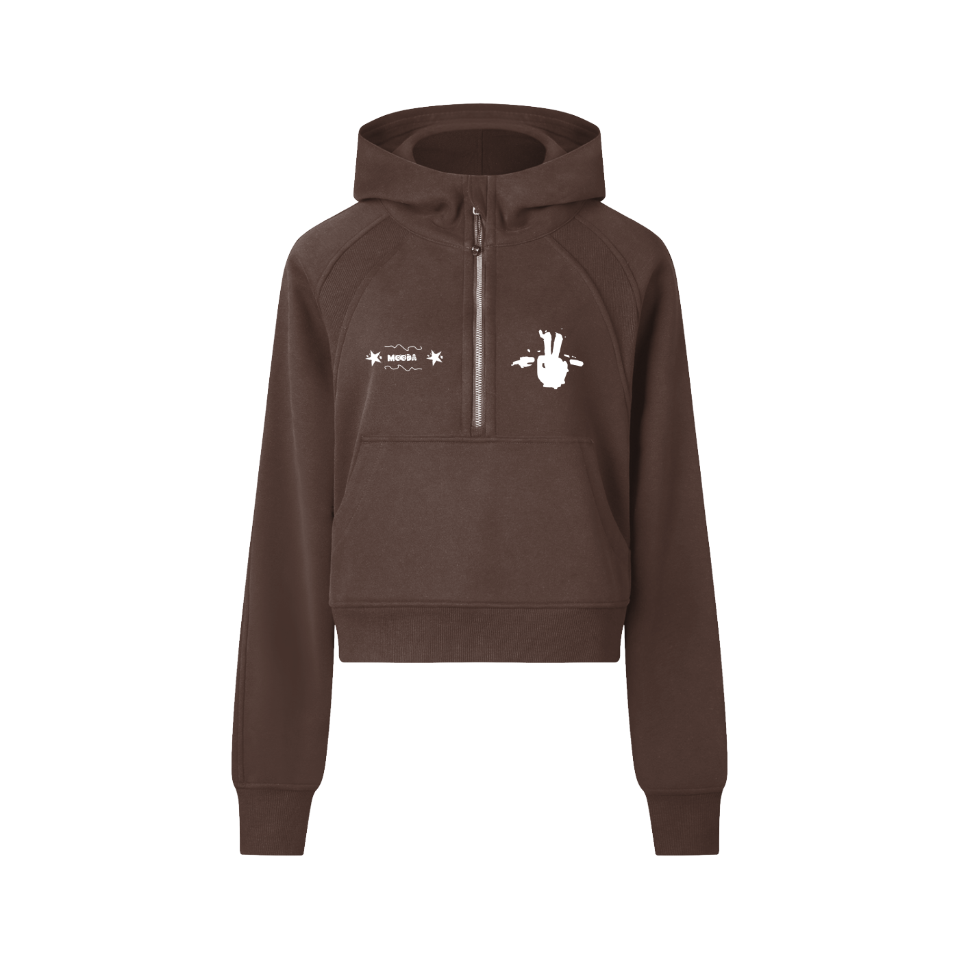 Cropped Half-Zip Hoodie
