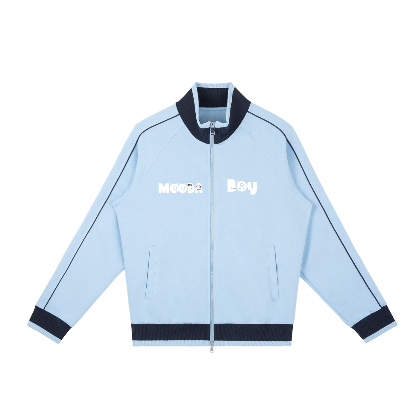 Mooda Color Block Raglan Sleeve Zip Track Jacket