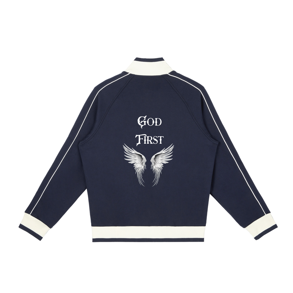 Mooda Color Block Raglan Sleeve Zip Track Jacket