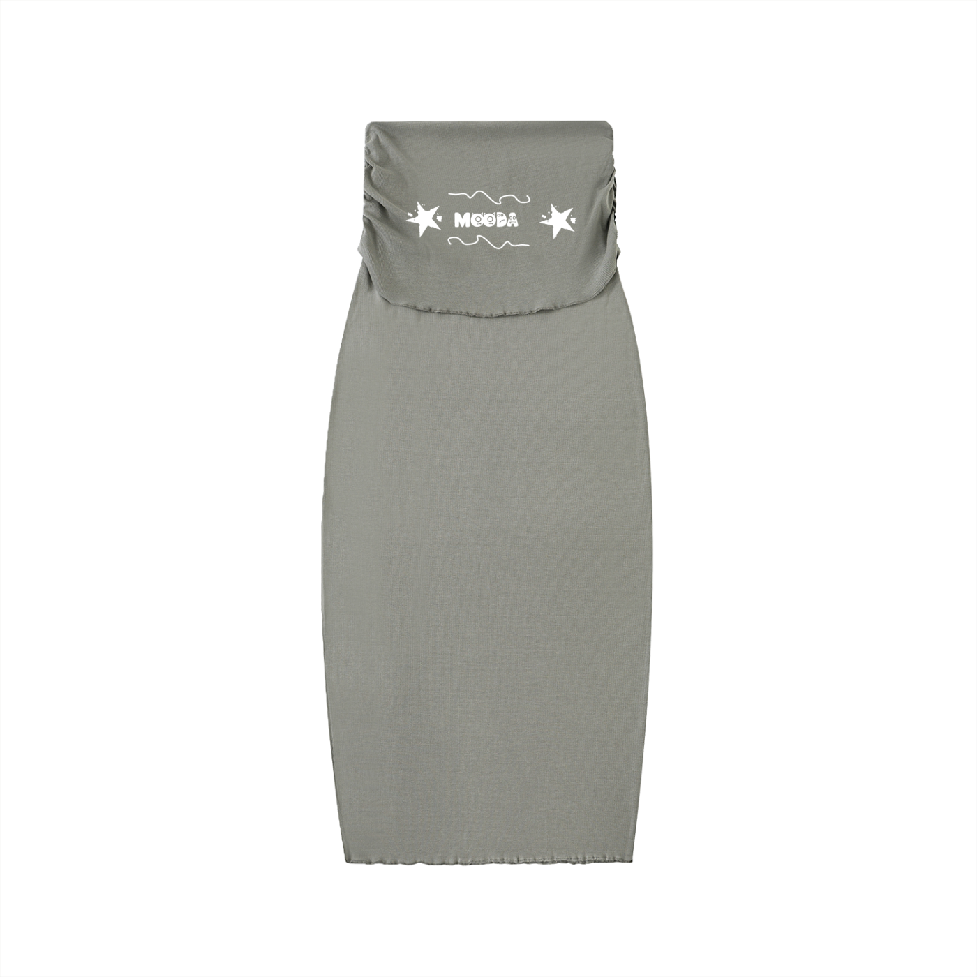 Mooda Dyed Washed Straight Hip-Hugging Slim Maxi Skirt