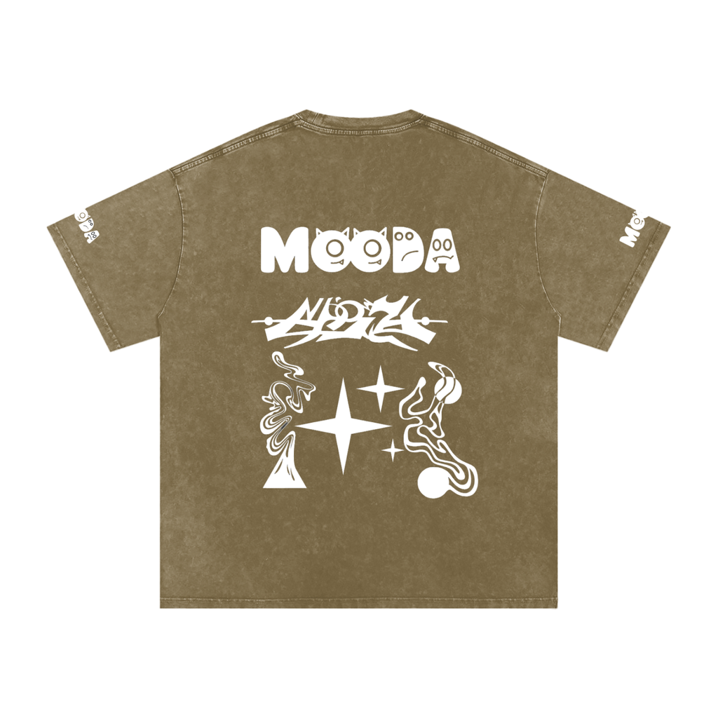 Mooda Snow Washed Oversized Cotton T-Shirt