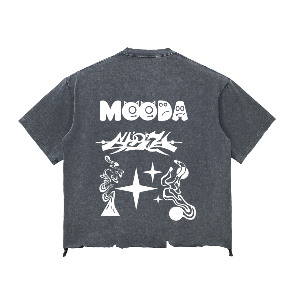 Mooda Snow Wash Raw-Hem Boxy T-shirt