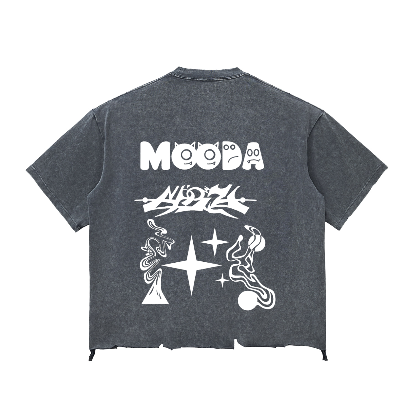 Mooda Snow Wash Raw-Hem Boxy T-shirt
