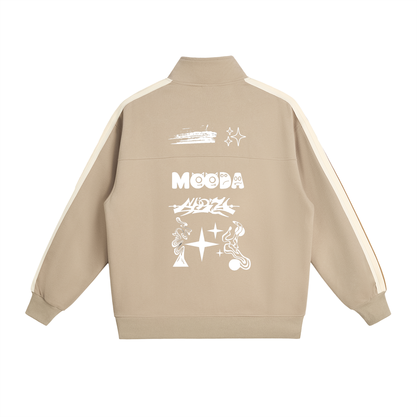 Contrast Side-Stripe Stand Collar  Jacket