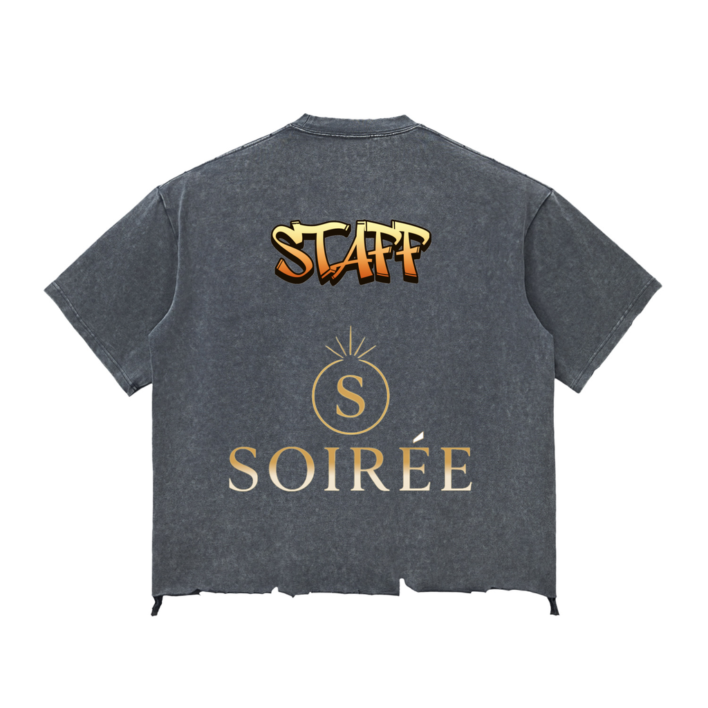 Snow Wash Raw-Hem Boxy T-shirt