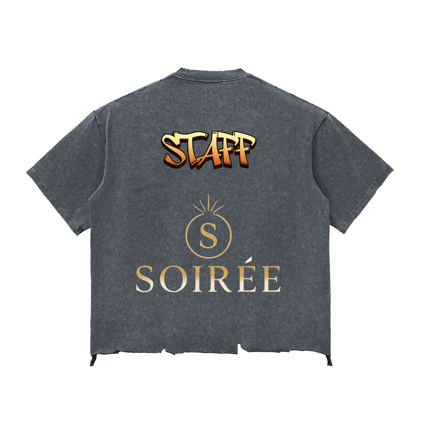 Snow Wash Raw-Hem Boxy T-shirt