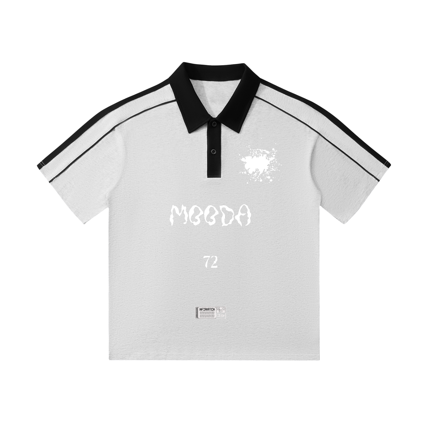 Mooda Contrast Collar Short-Sleeve Polo Shirt