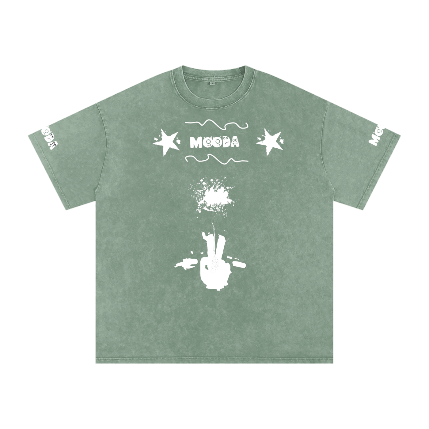 Mooda Snow Washed Oversized Cotton T-Shirt