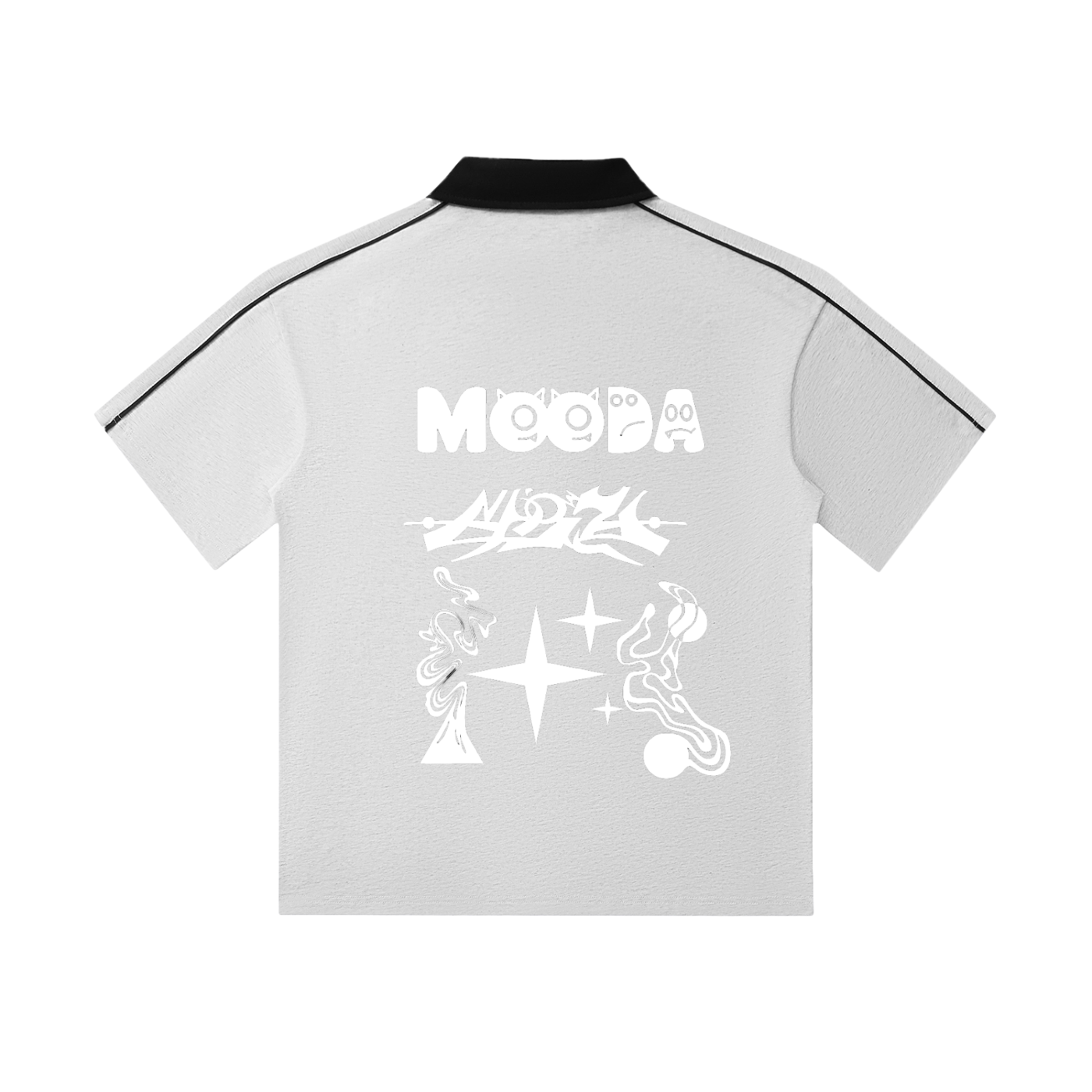 Mooda Contrast Collar Short-Sleeve Polo Shirt