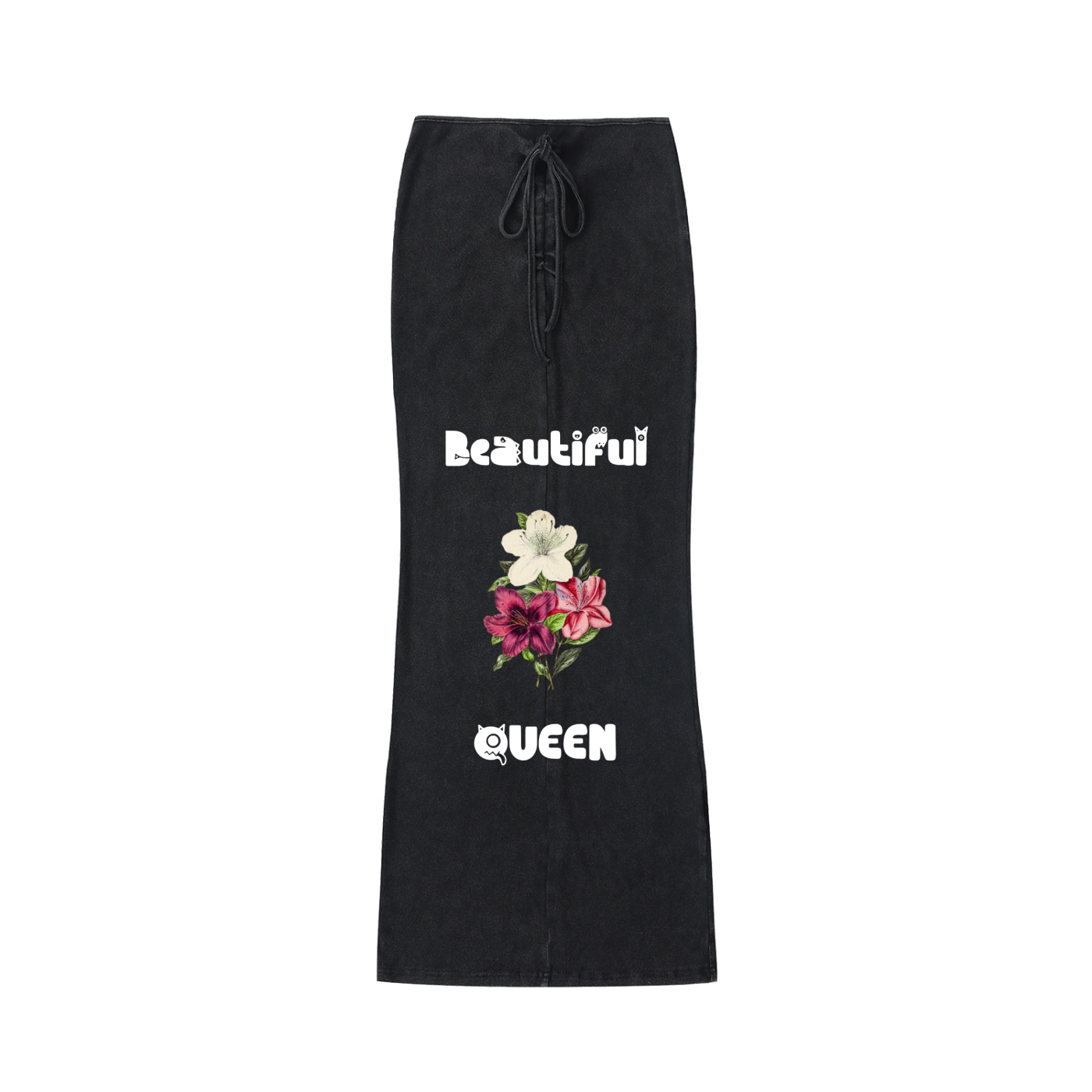 Mooda Dyed Washed Drawstring Maxi Skirt