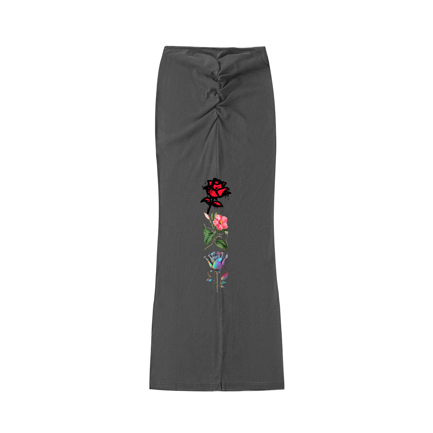 Mooda Dyed Washed Drawstring Maxi Skirt