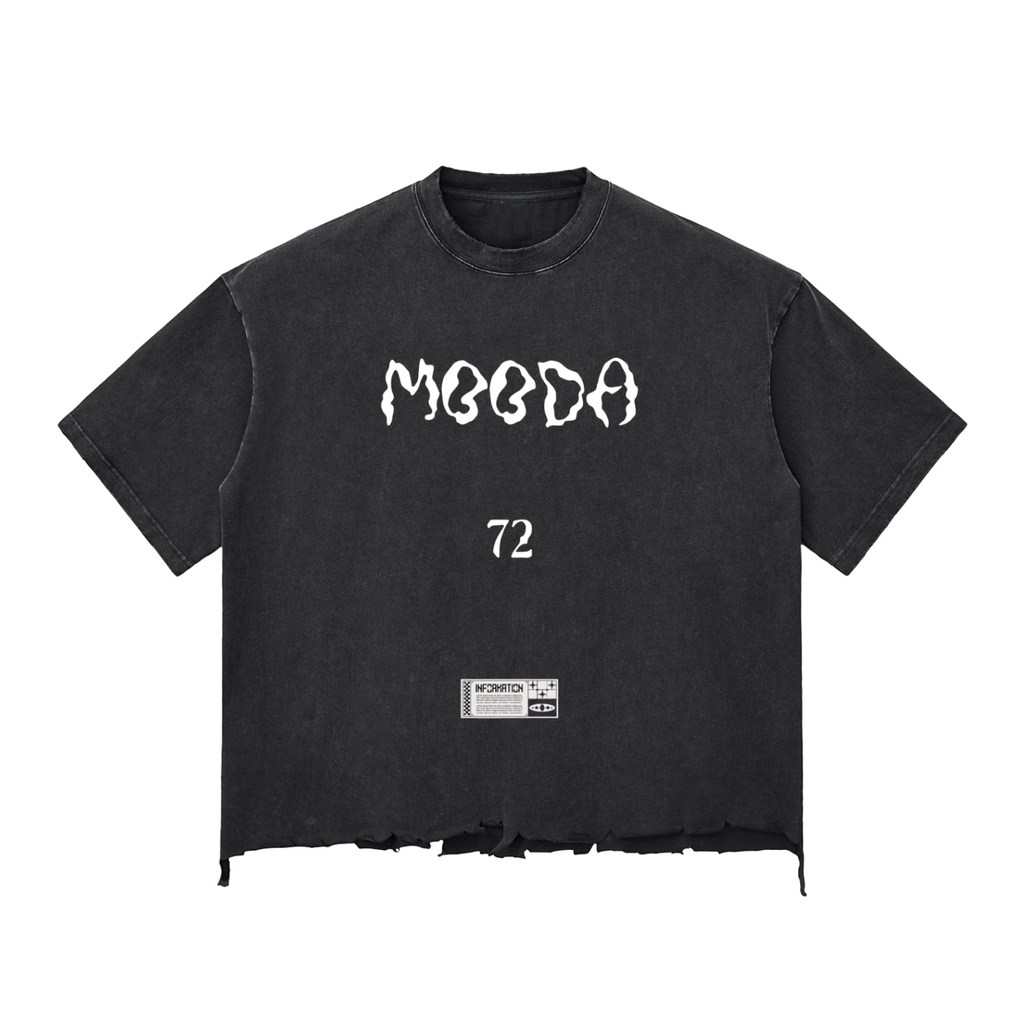 Snow Wash Raw-Hem Boxy T-shirt