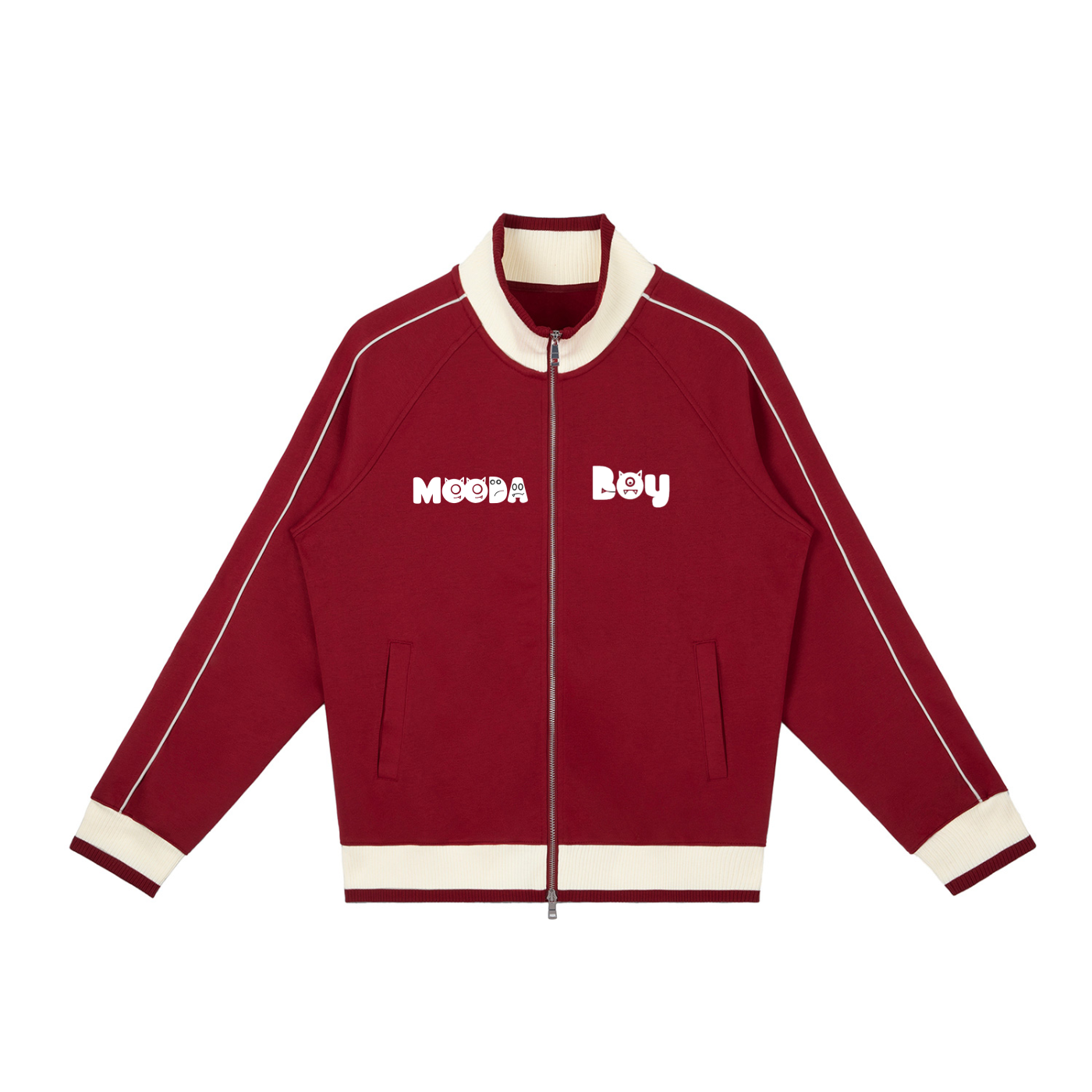 Mooda Color Block Raglan Sleeve Zip Track Jacket