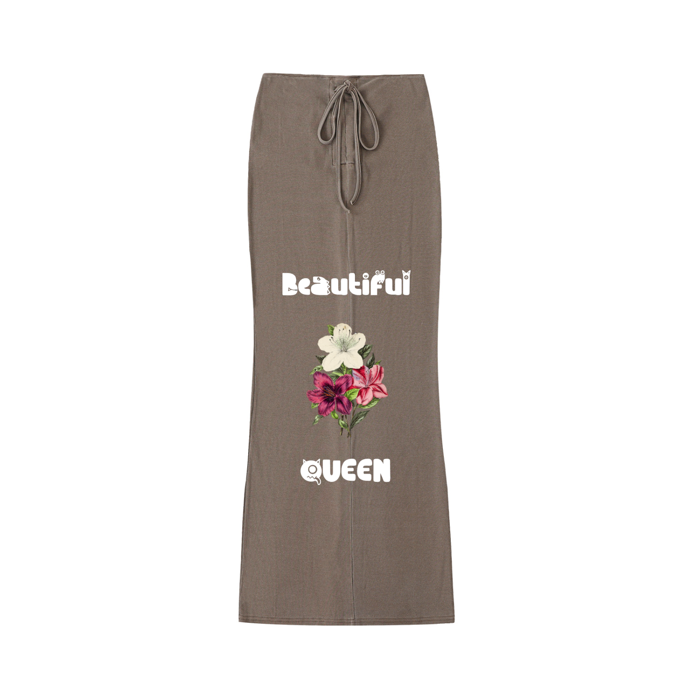 Mooda Dyed Washed Drawstring Maxi Skirt