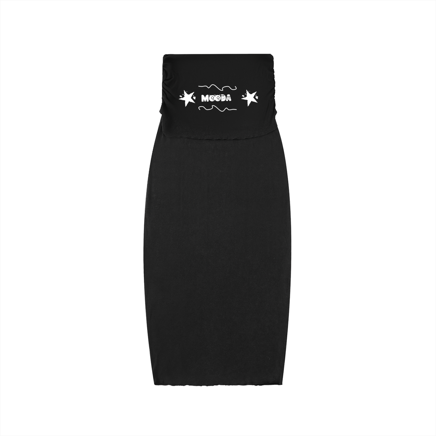 Mooda Dyed Washed Straight Hip-Hugging Slim Maxi Skirt