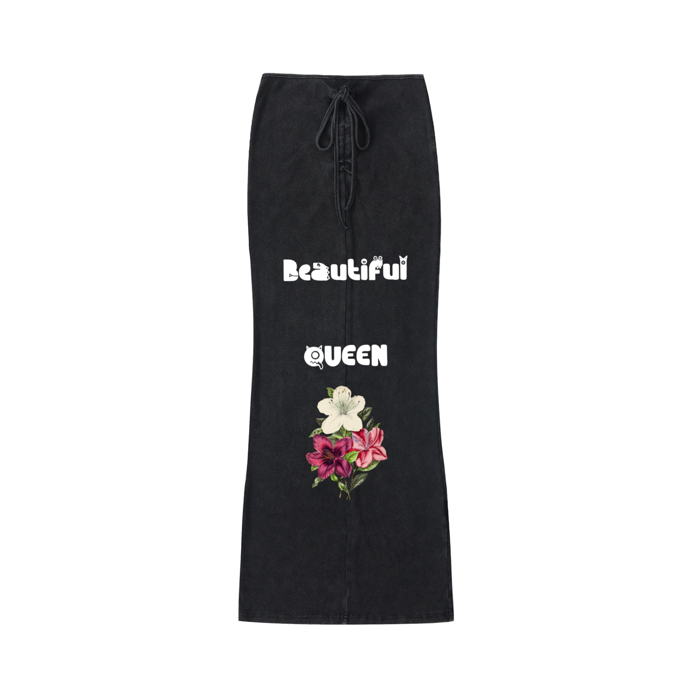 Mooda Dyed Washed Drawstring Maxi Skirt