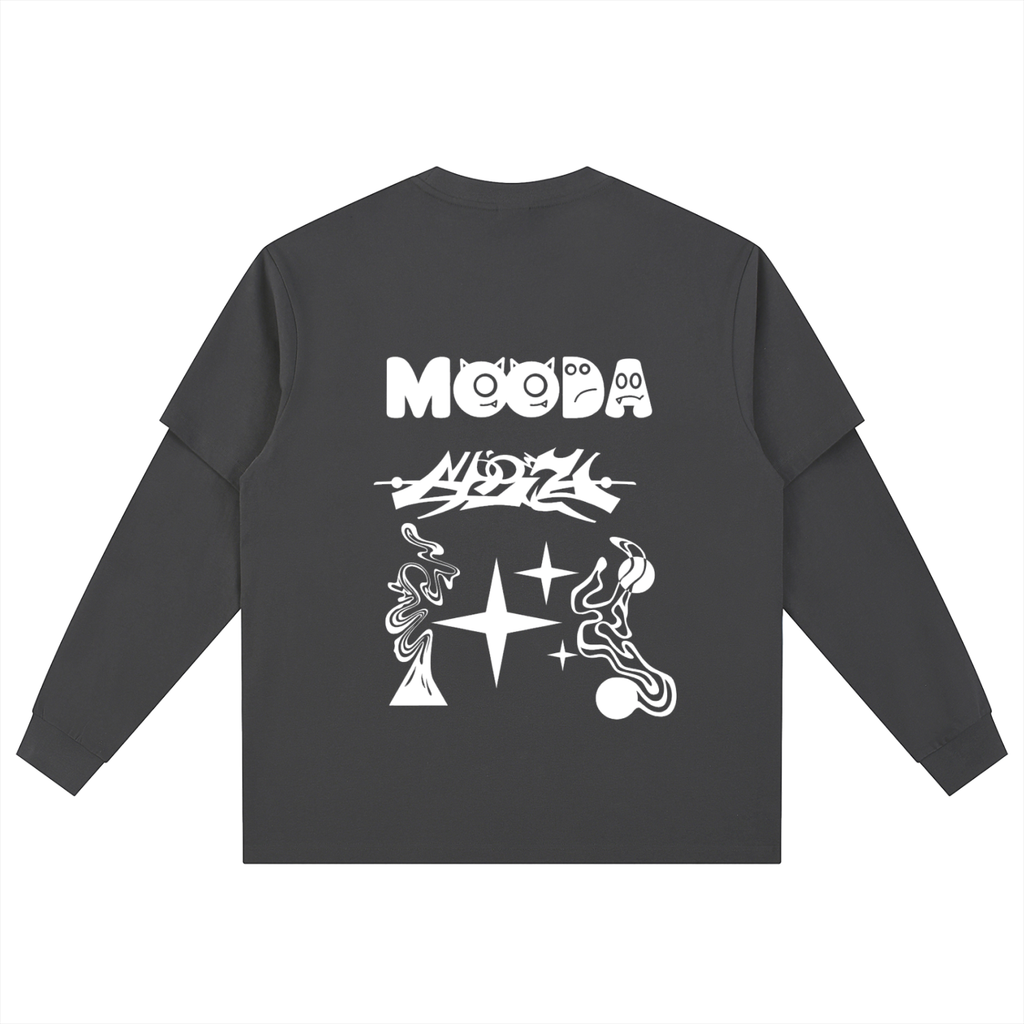 Layered Long Sleeve Oversized Tee