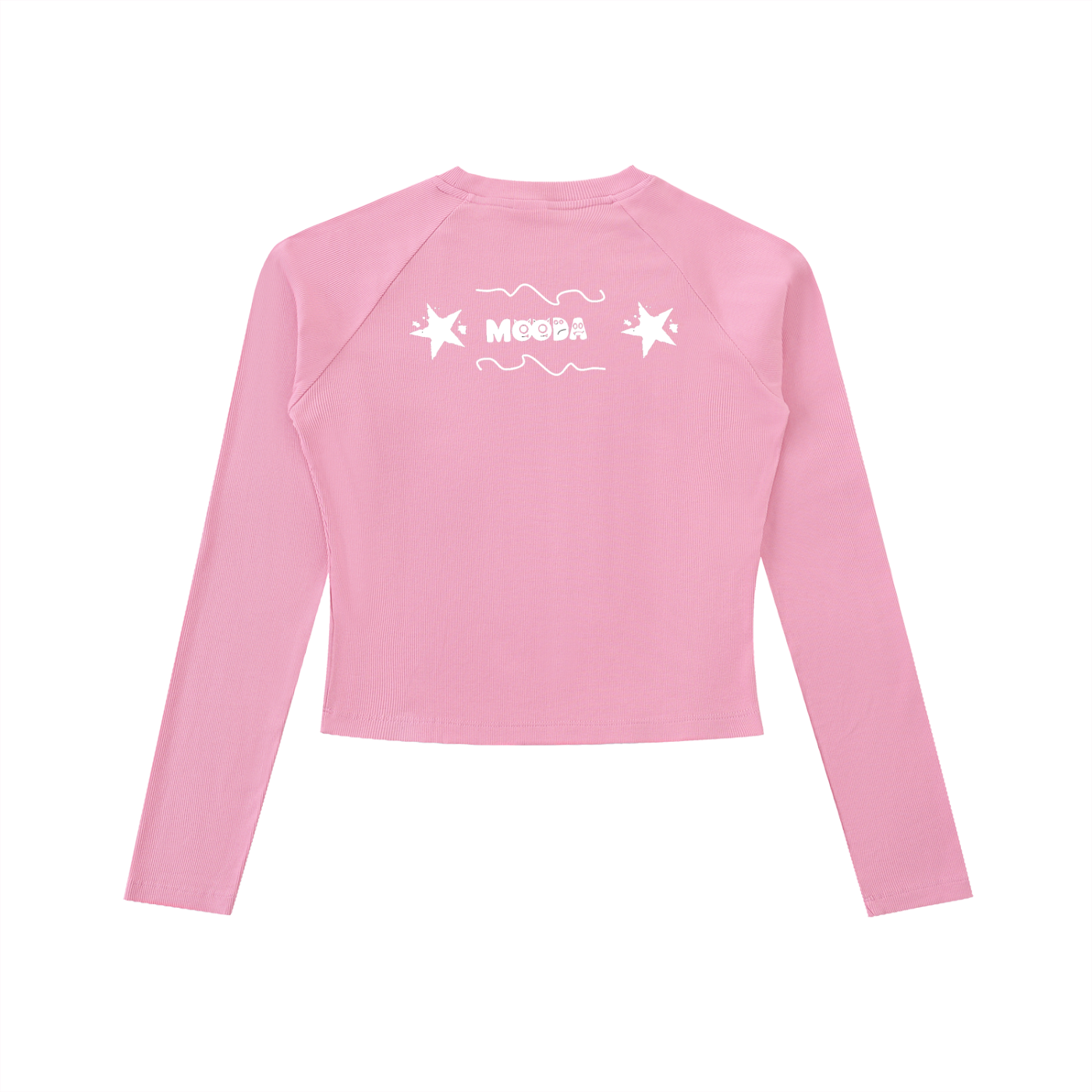 Mooda Dyed Washed Raglan Long Sleeve Slim T-Shirt