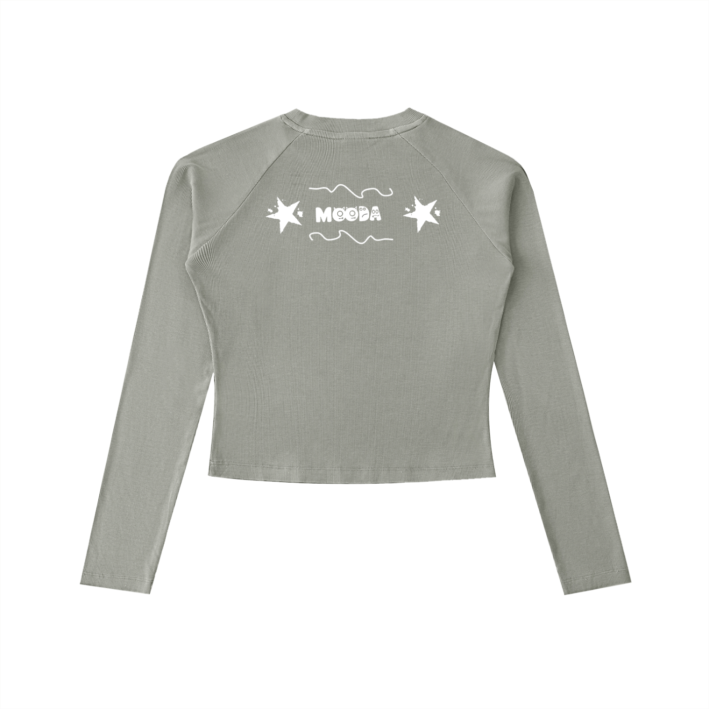 Mooda Dyed Washed Raglan Long Sleeve Slim T-Shirt