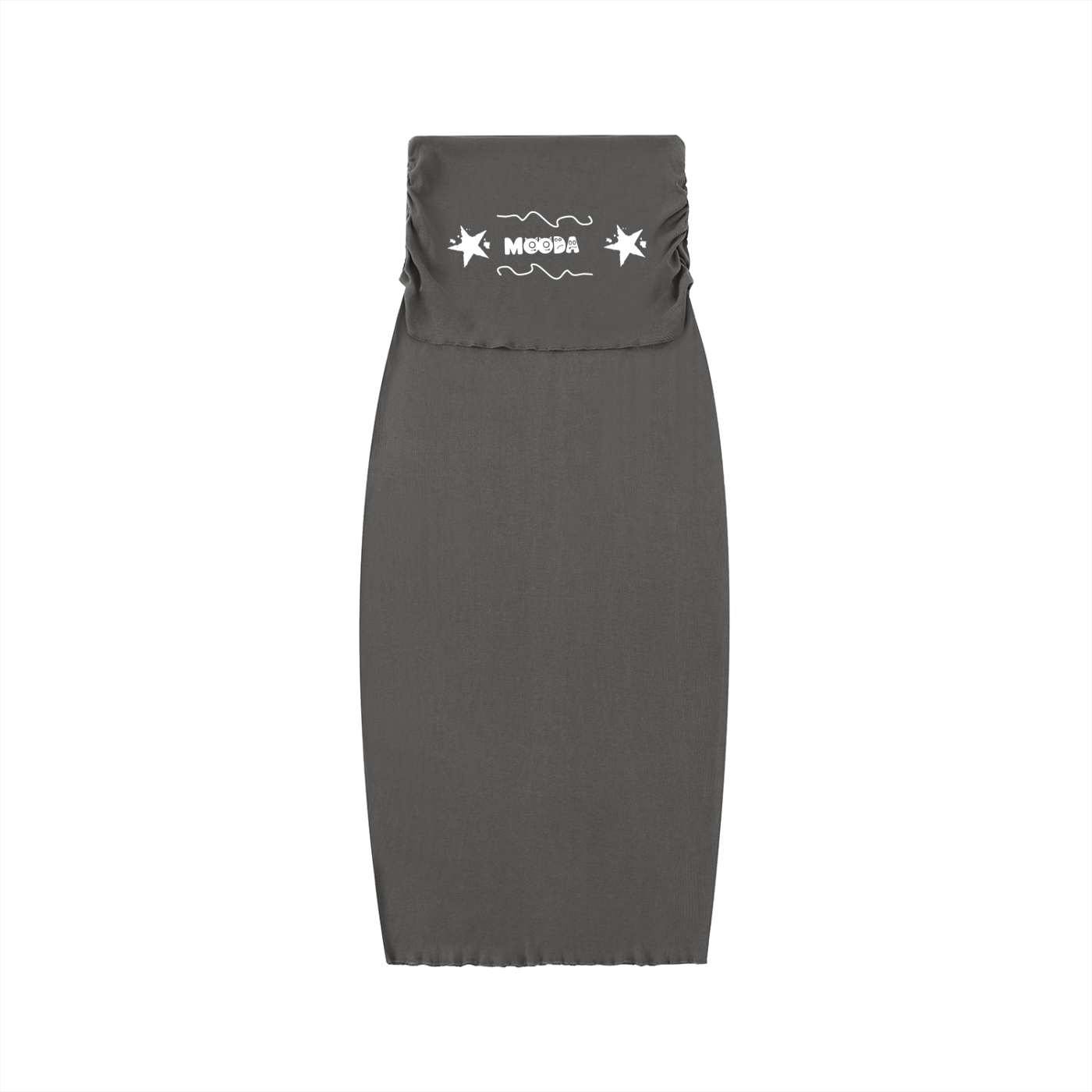 Mooda Dyed Washed Straight Hip-Hugging Slim Maxi Skirt