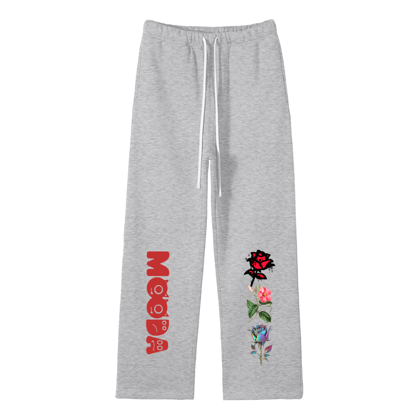 Mooda Unisex Solid Color Fleece Straight Leg Pants