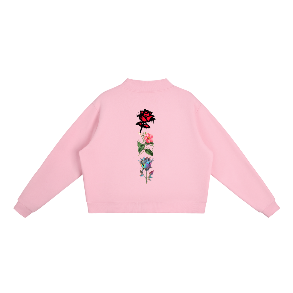 Mooda Essential Fleece Mock-Neck Crew Sweatshirt