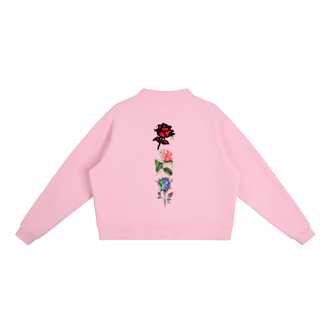 Mooda Essential Fleece Mock-Neck Crew Sweatshirt