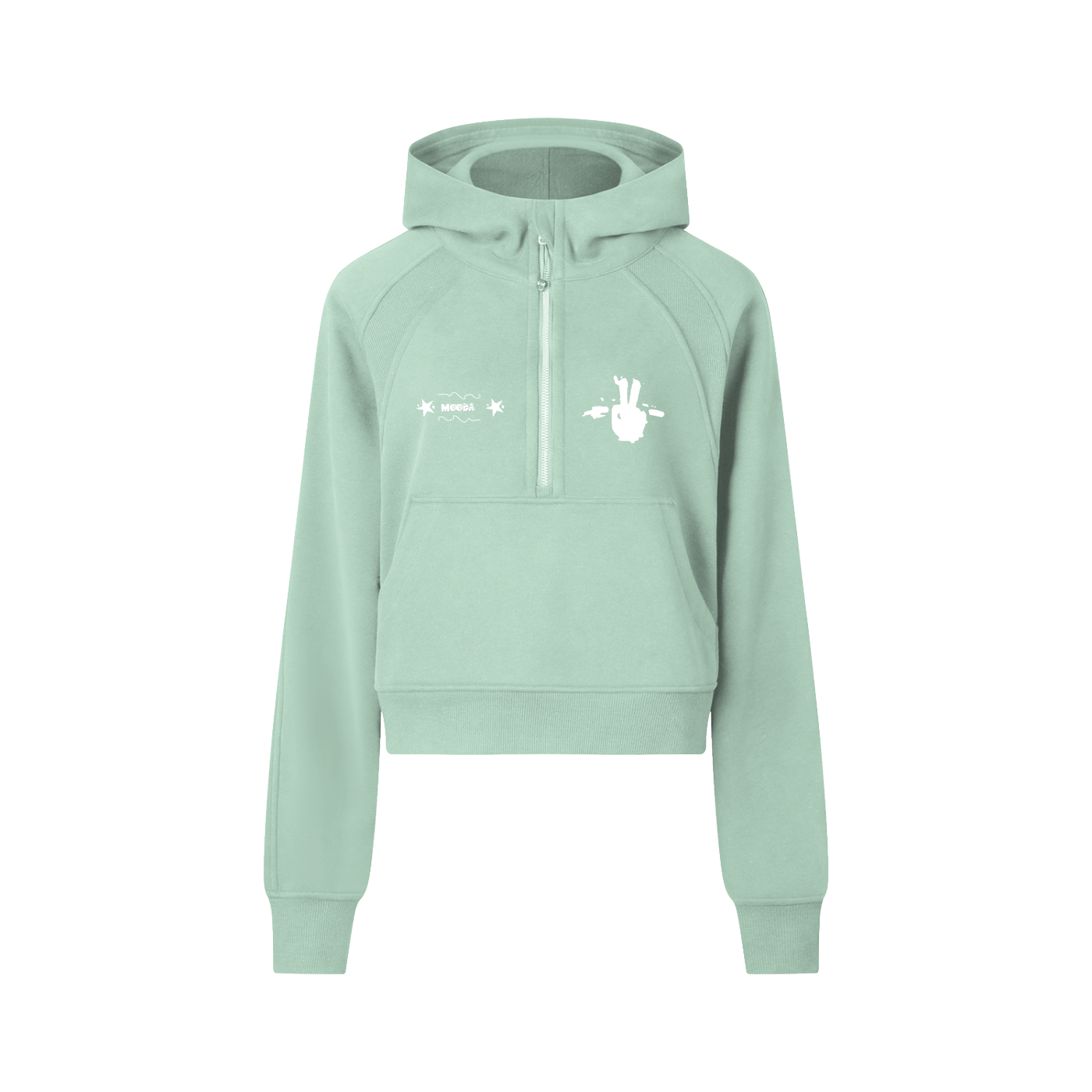 Cropped Half-Zip Hoodie