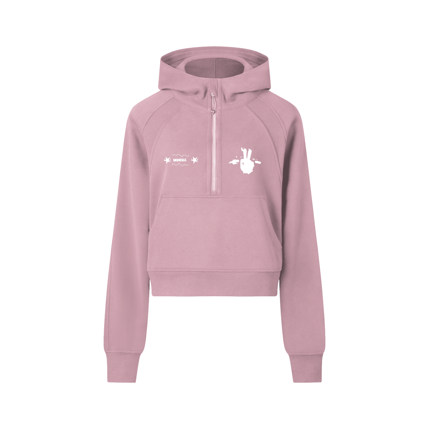 Cropped Half-Zip Hoodie