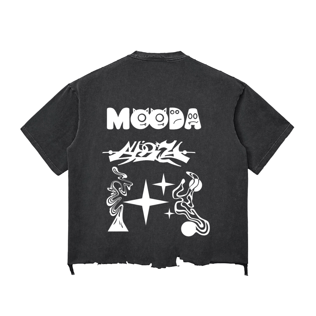 Mooda Snow Wash Raw-Hem Boxy T-shirt