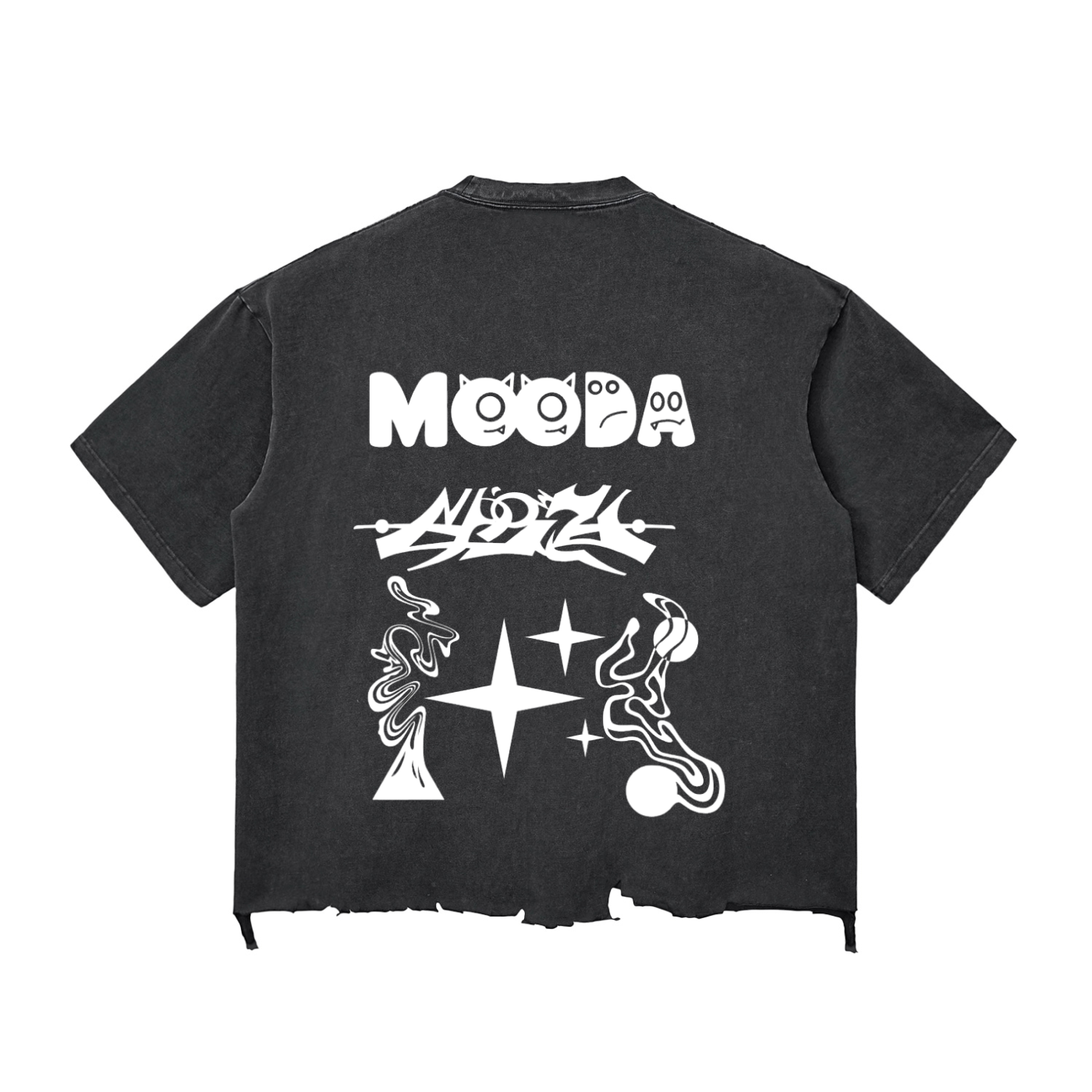 Mooda Snow Wash Raw-Hem Boxy T-shirt