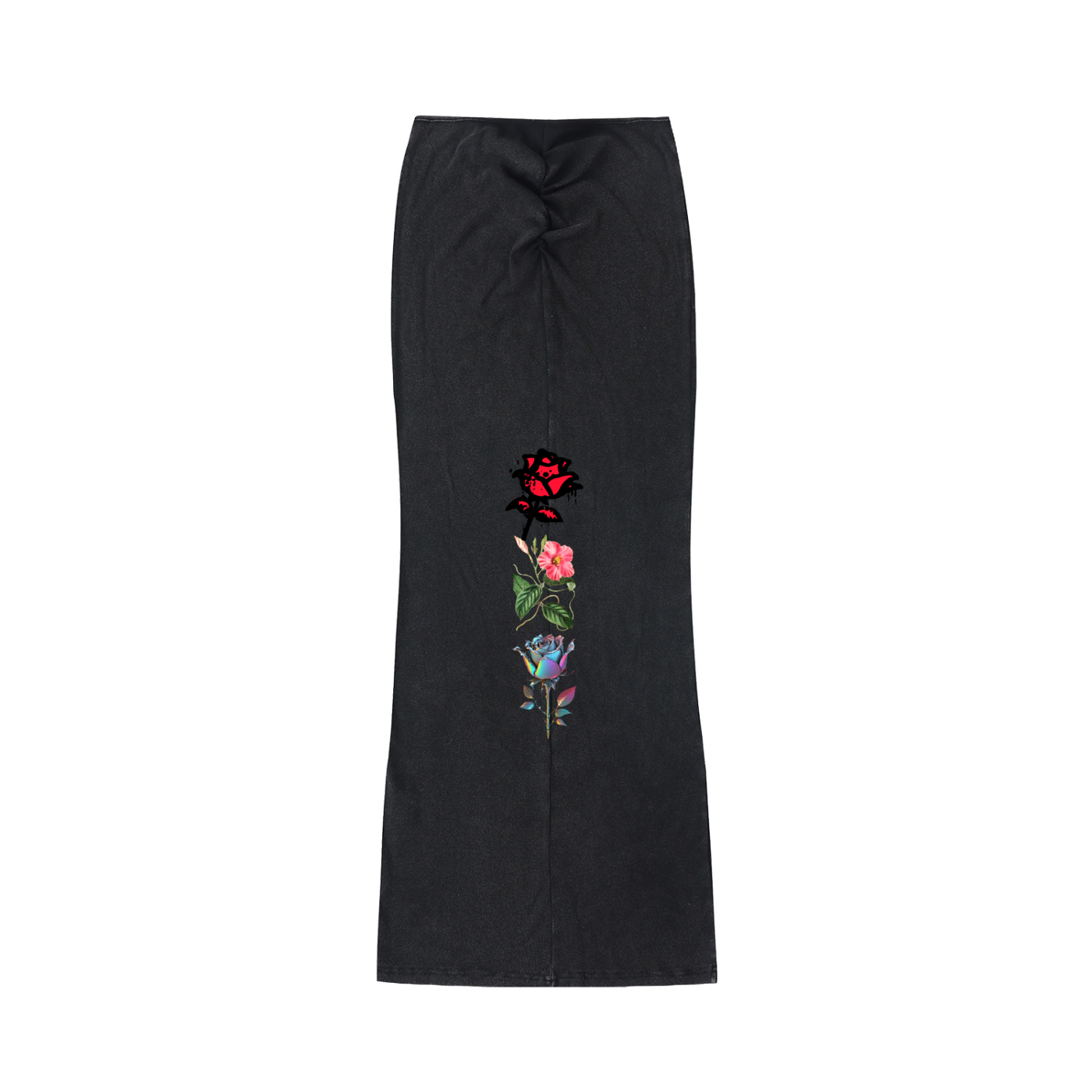 Mooda Dyed Washed Drawstring Maxi Skirt