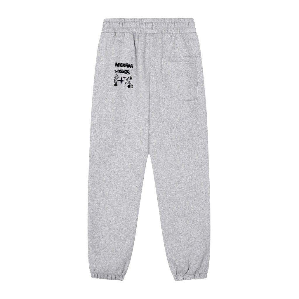 Mooda Sun Fade Contrast Tape Fleece Jogged Sweatpants