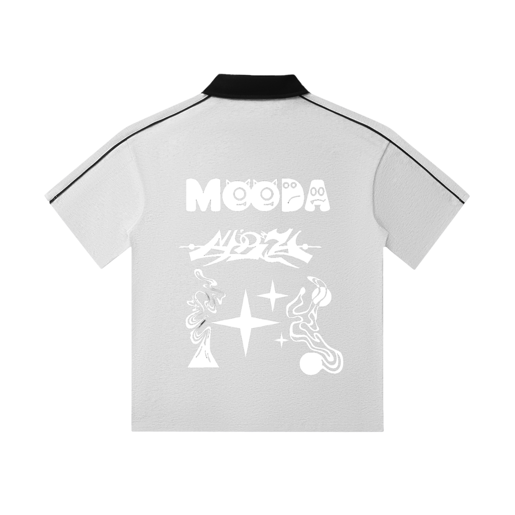 Mooda Contrast Collar Short-Sleeve Polo Shirt