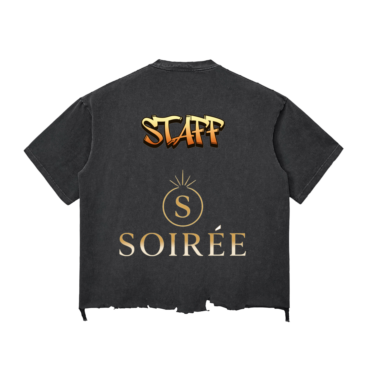 Snow Wash Raw-Hem Boxy T-shirt