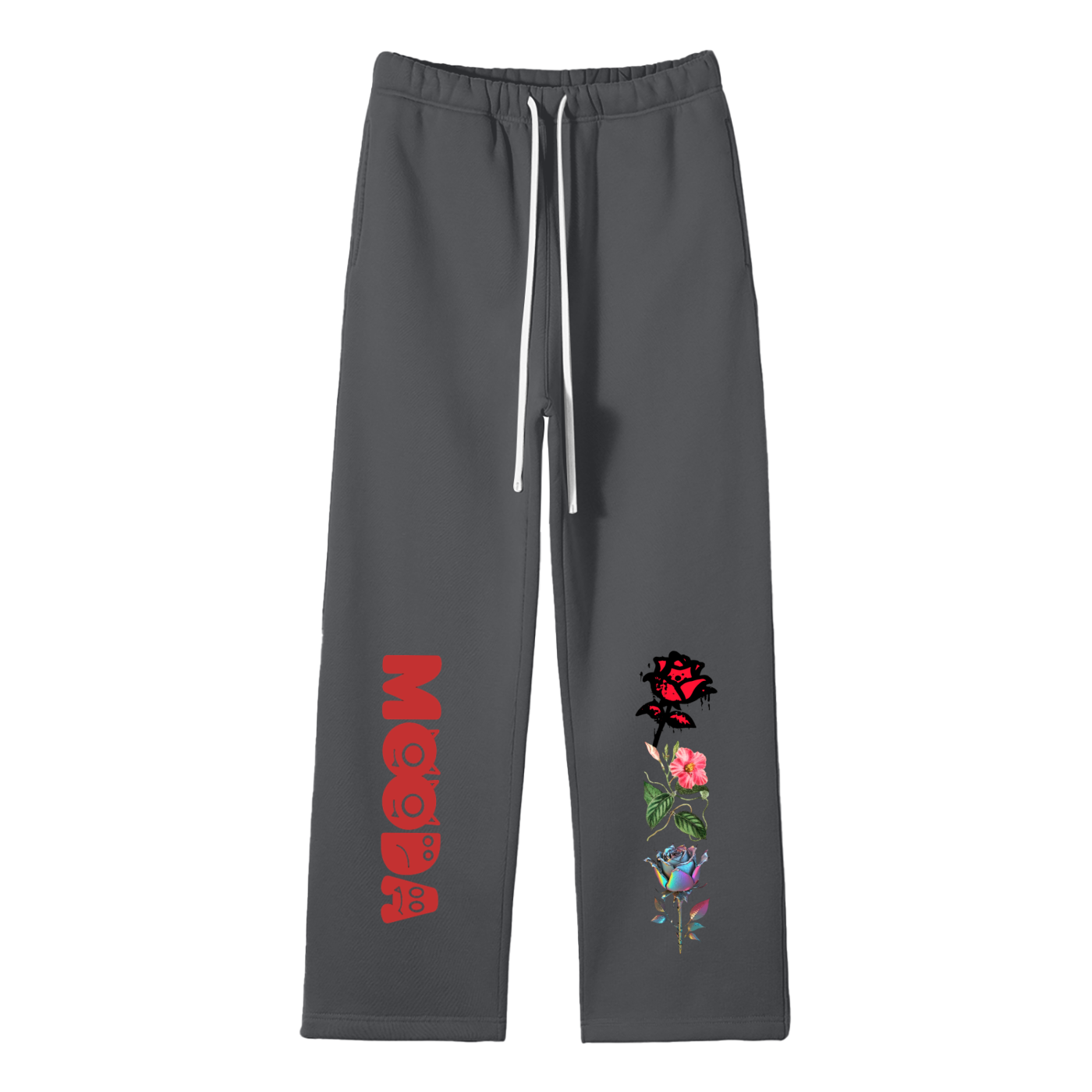 Mooda Unisex Solid Color Fleece Straight Leg Pants