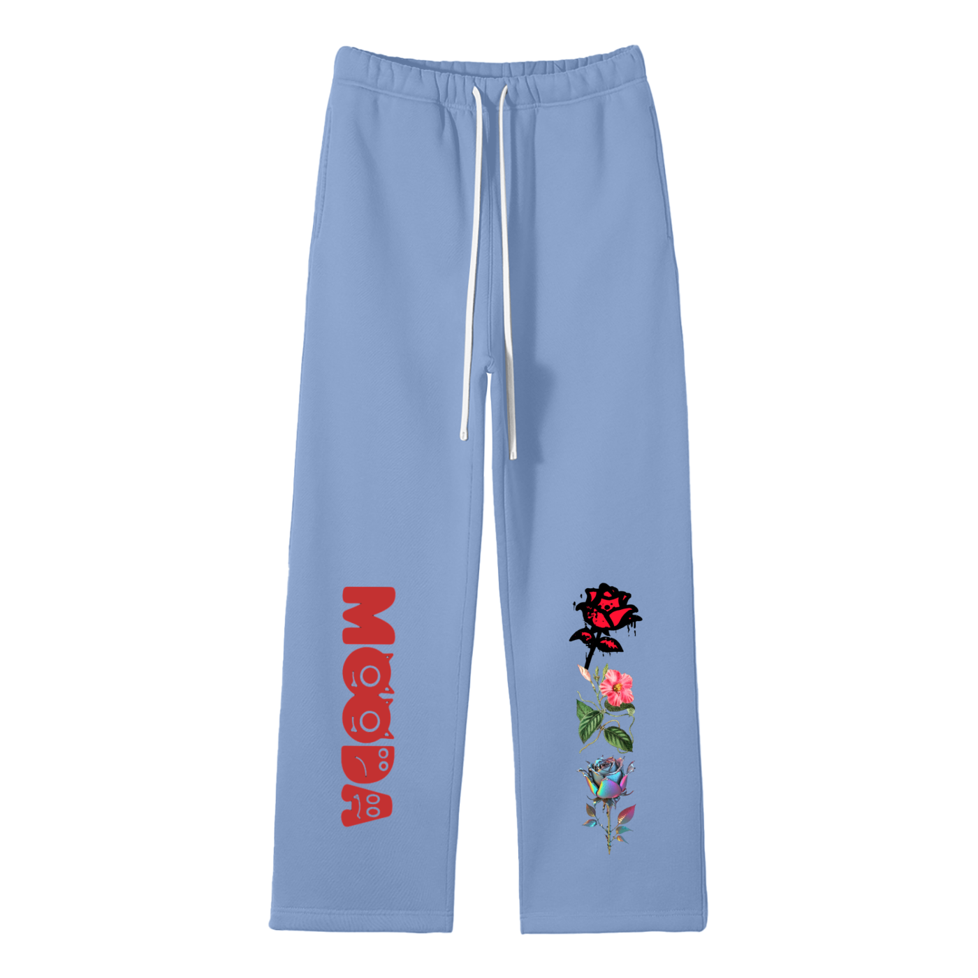 Mooda Unisex Solid Color Fleece Straight Leg Pants