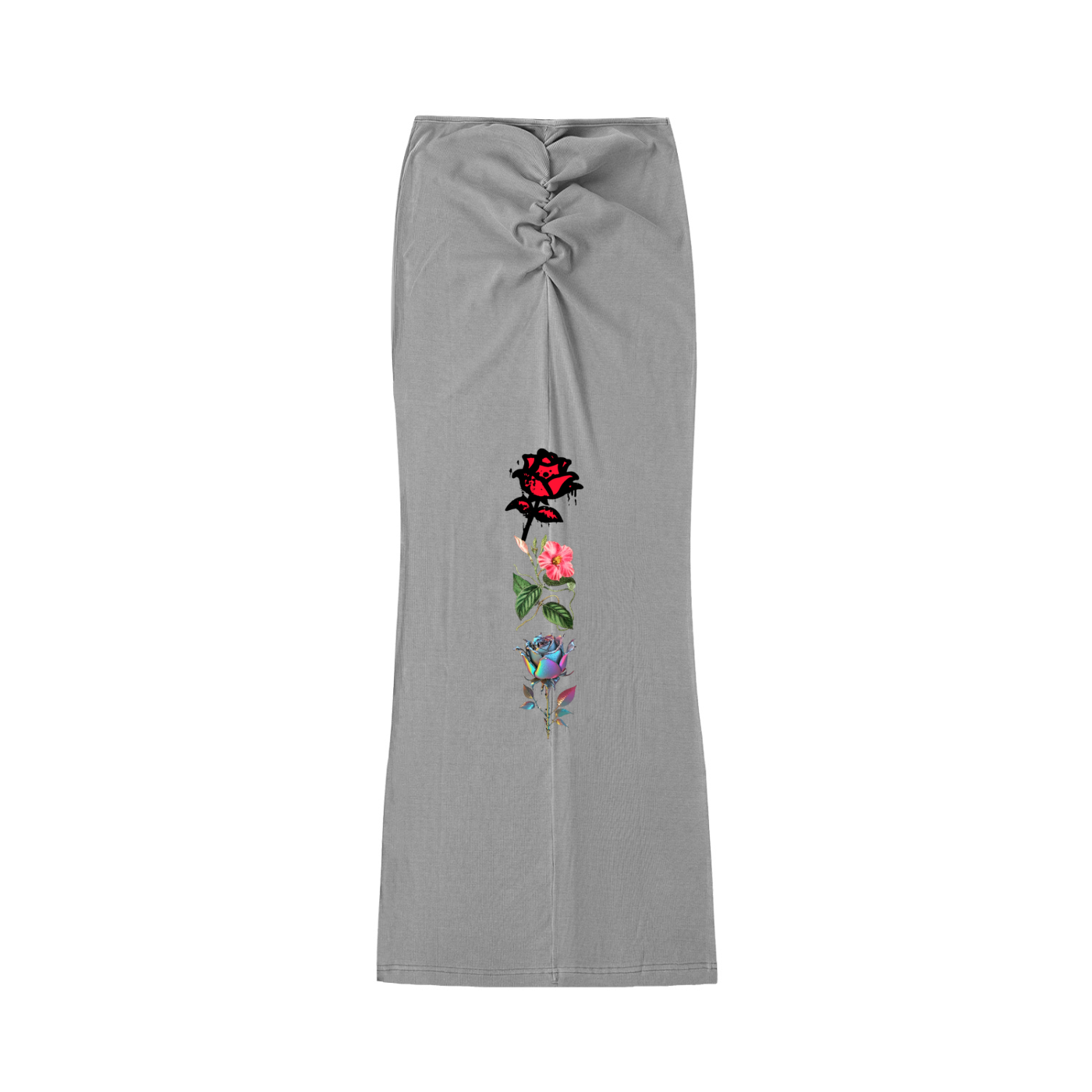 Mooda Dyed Washed Drawstring Maxi Skirt