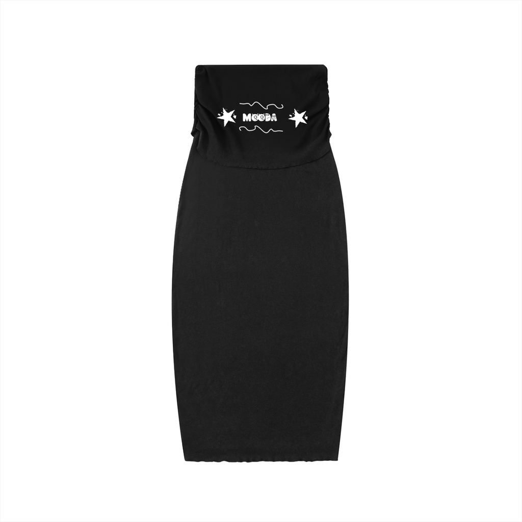 Mooda Dyed Washed Straight Hip-Hugging Slim Maxi Skirt