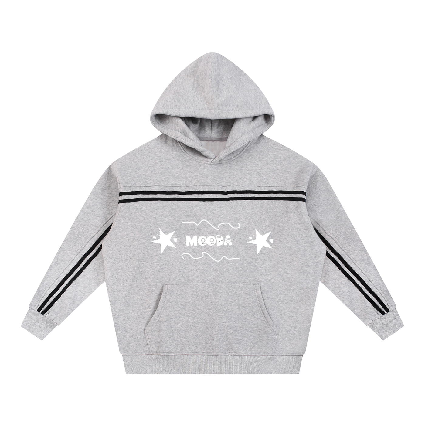 Mooda Sun Fade Contrast Tape Fleece Hoodie