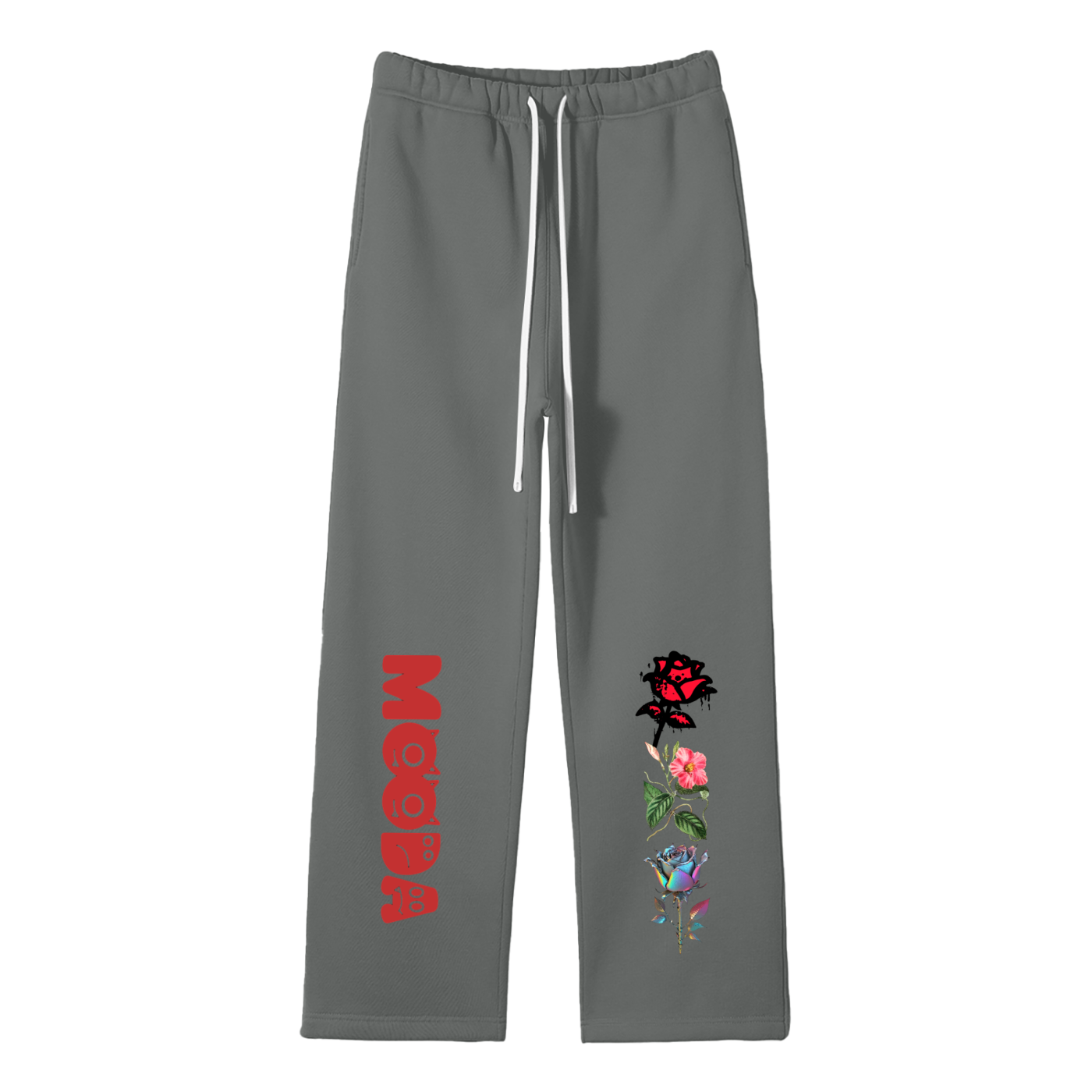 Mooda Unisex Solid Color Fleece Straight Leg Pants