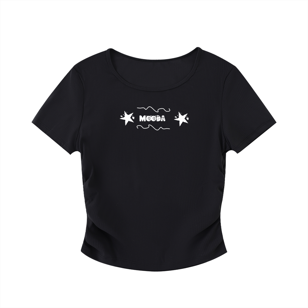 Mooda Ruched Bodycon Crop Top